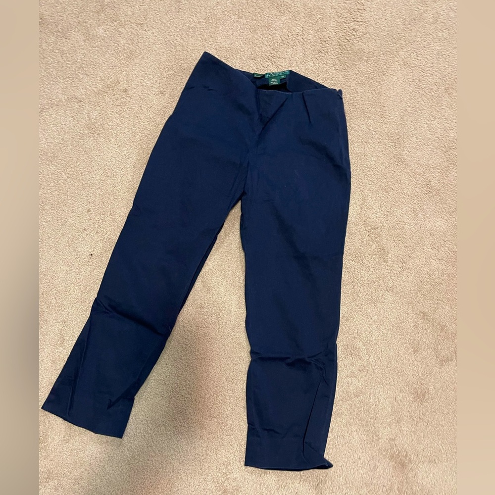 Ralph Lauren Navy Capri Pants Size 6 petite